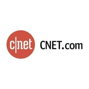 Logo of CNET featuring a red circular background with the text 'c|net' in white and 'CNET.com' in black.